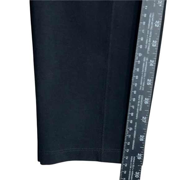 Eileen Fisher Pants Women SP Black Stretch Pintuck Ponte Pull Ons Slim Straight - Picture 10 of 10